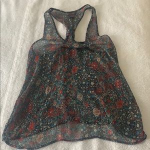 Large Flower Print Blouse